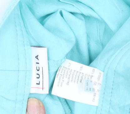 Womens UK Size 18 LUCIA Regular Fit Casual Blue Trousers