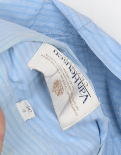 Van Heusen Men’s Blue Striped Long Sleeve Dress Shirt L