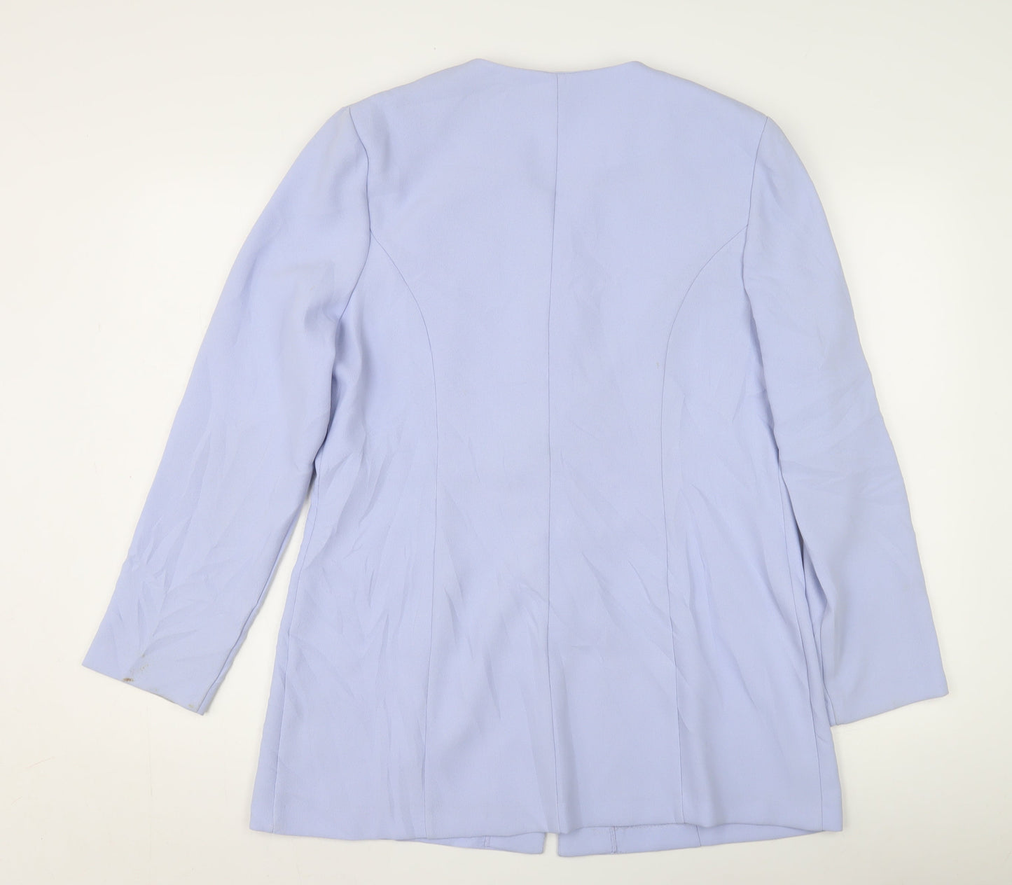 Debut Women's Blue Mid-Length Coat, Size 14, Button Closure
