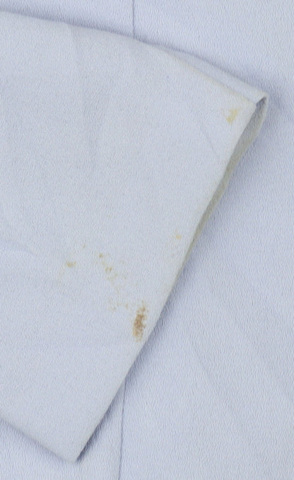 Debut Women's Blue Mid-Length Coat, Size 14, Button Closure