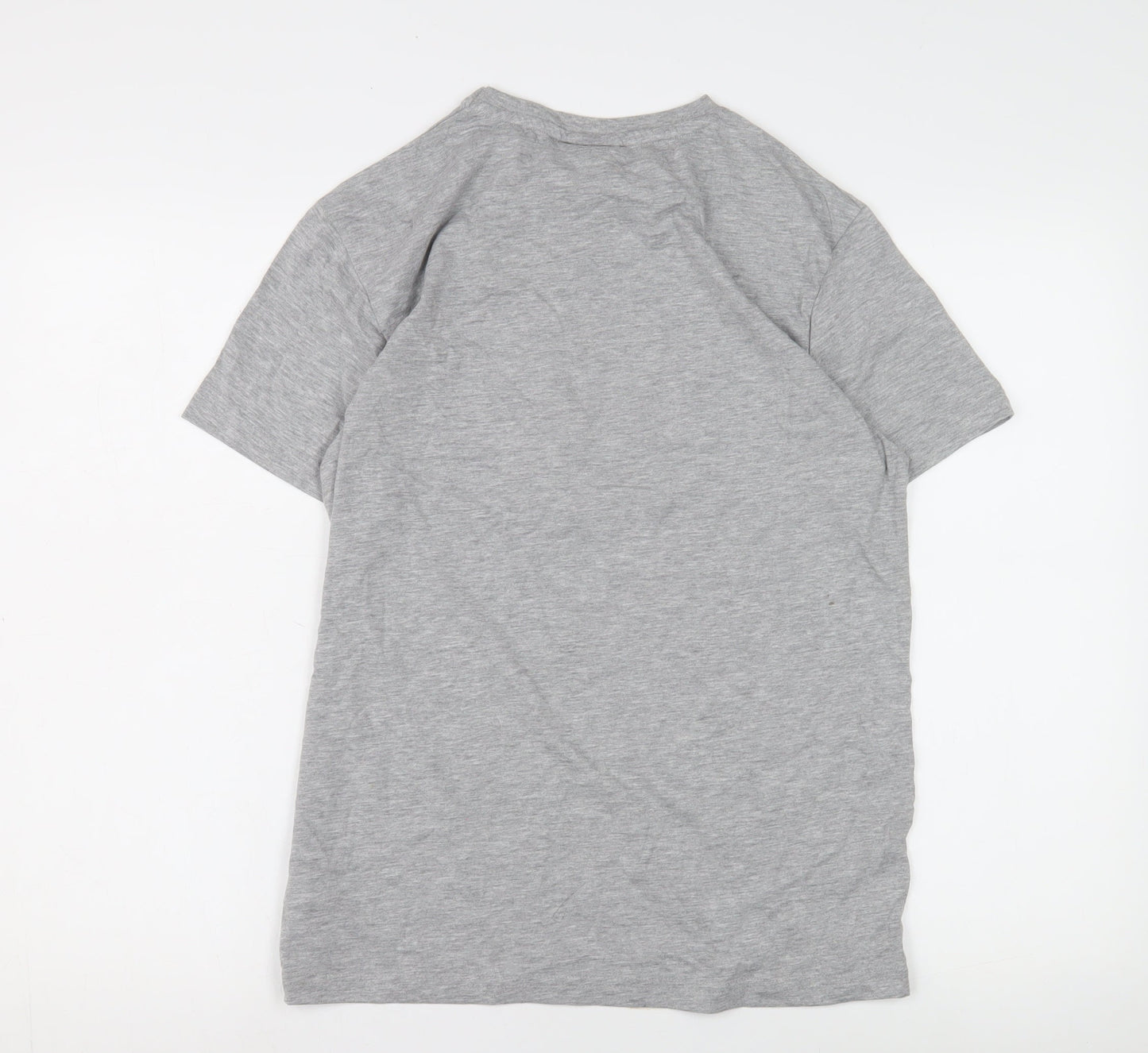 Super Mario Men's Grey M T-Shirt, Cartoon Graphics