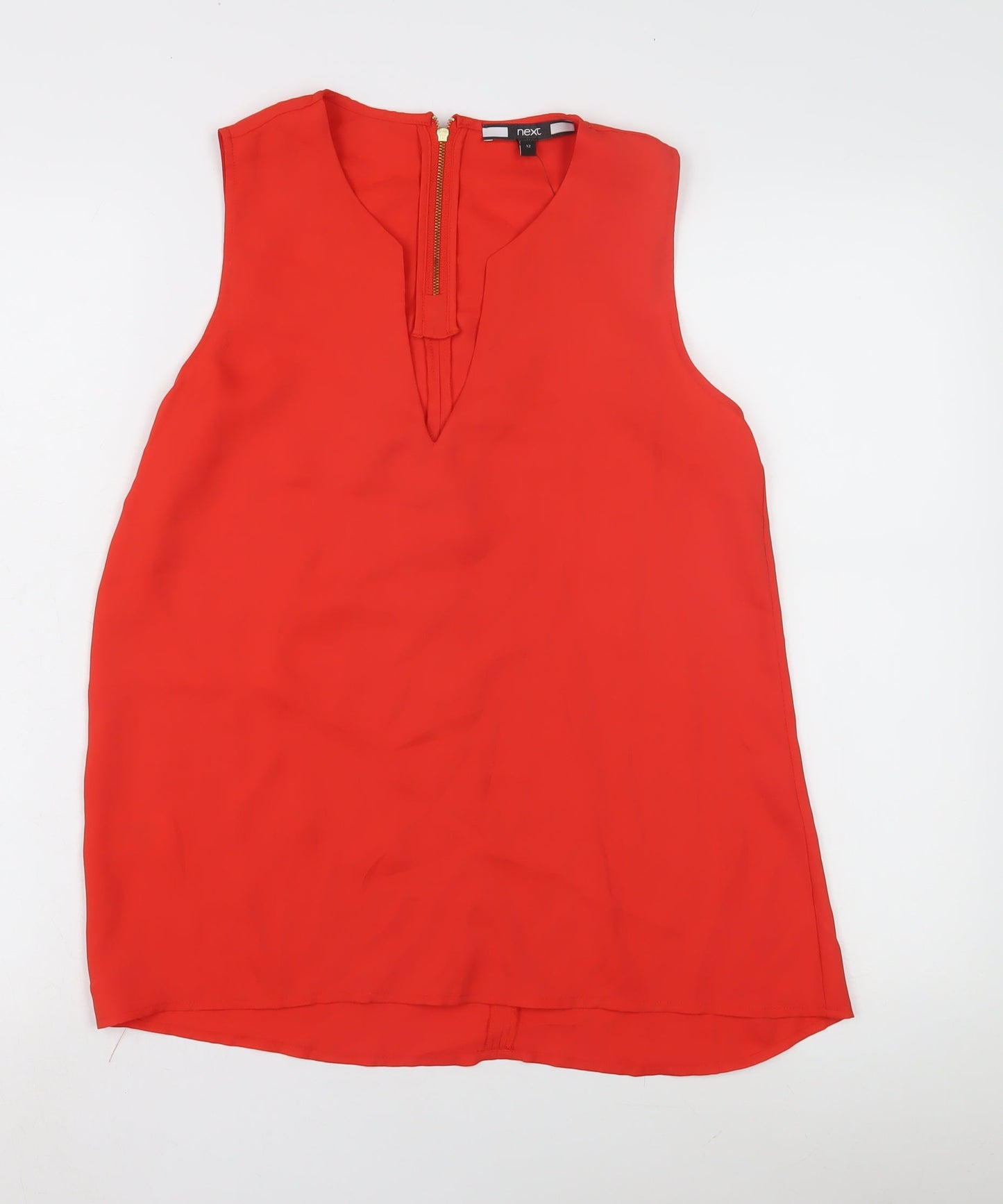 Womens UK Size 12 NEXT Red Basic Blouse