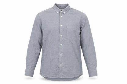 H&M Men's Grey Long Sleeve Regular Fit Shirt - Size M