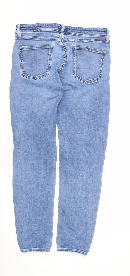 Mens UK Size 33 Uniqlo Regular Fit Straight Blue Jeans