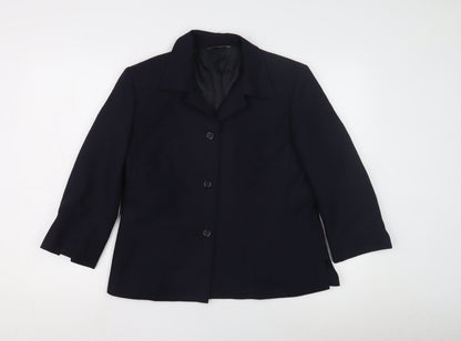 Womens UK Size 14 Marks and Spencer Blue Basic Jacket
