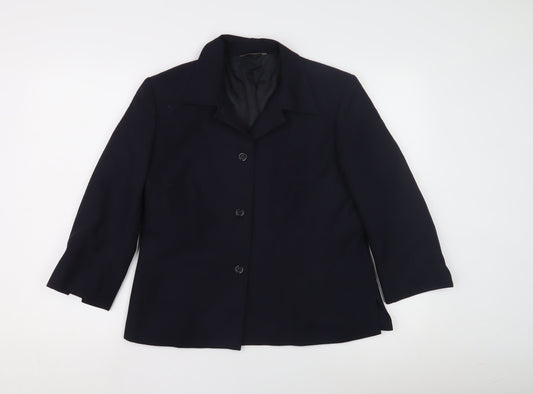 Womens UK Size 14 Marks and Spencer Blue Basic Jacket
