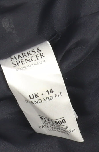 Womens UK Size 14 Marks and Spencer Blue Basic Jacket