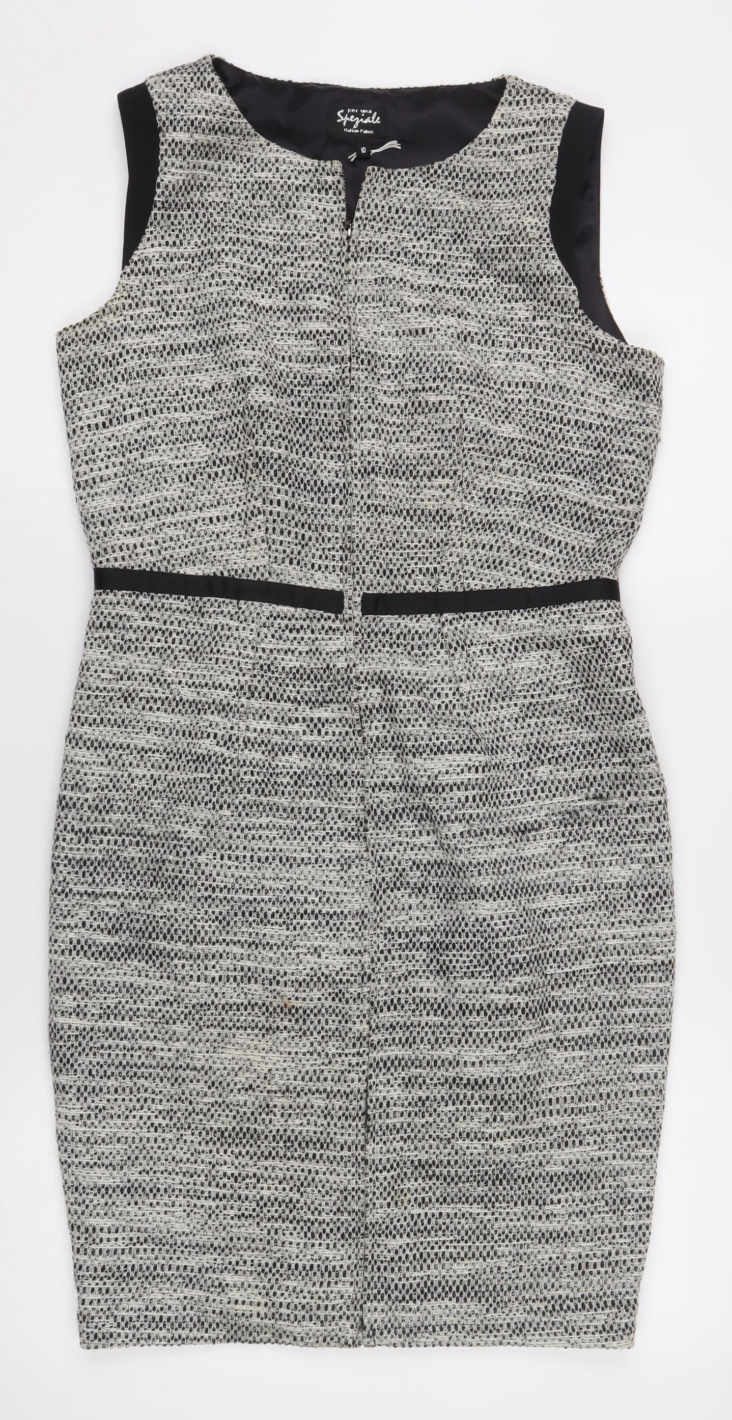Per Una Speziale Women's Grey Sheath Dress Size 10