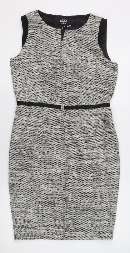 Per Una Speziale Women's Grey Sheath Dress Size 10