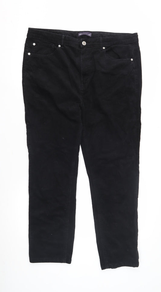 Marks and Spencer Men's Black Trousers 2XL