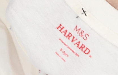 Marks & Spencer Boys' White Harvard T-Shirt 8-9 Years