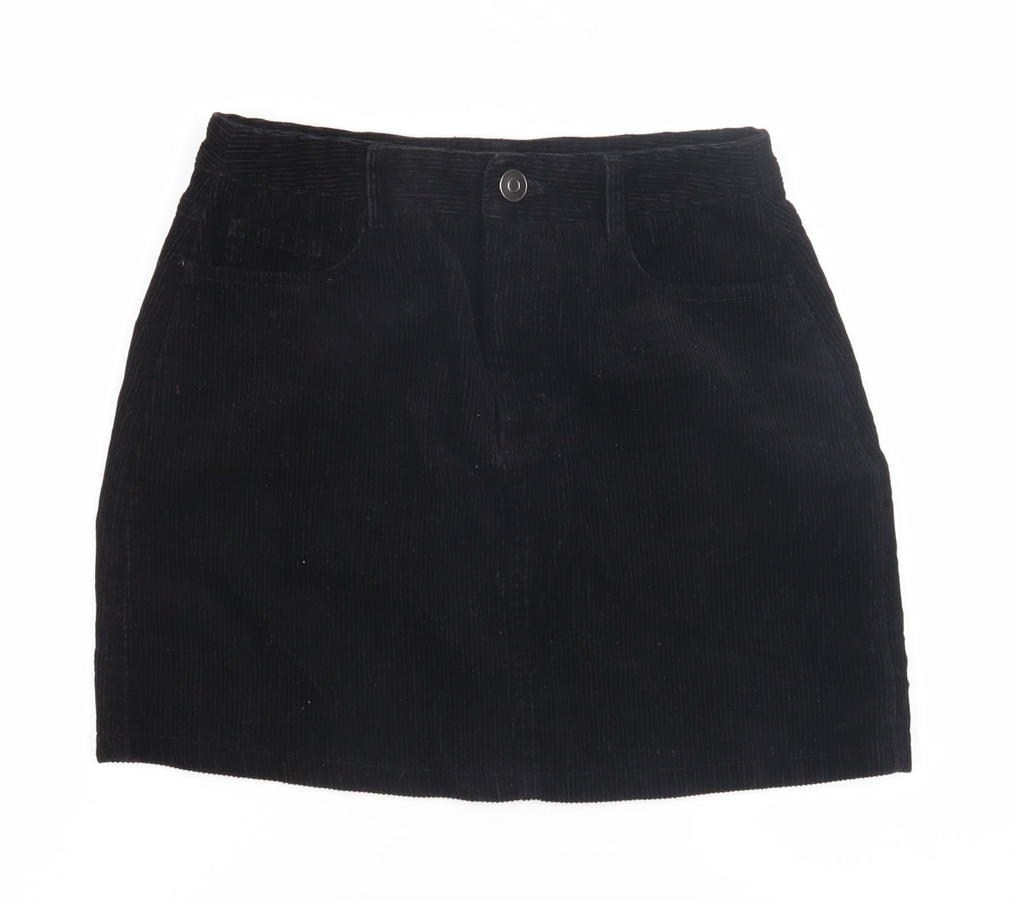 New Look Women's Black Corduroy Petite Skirt