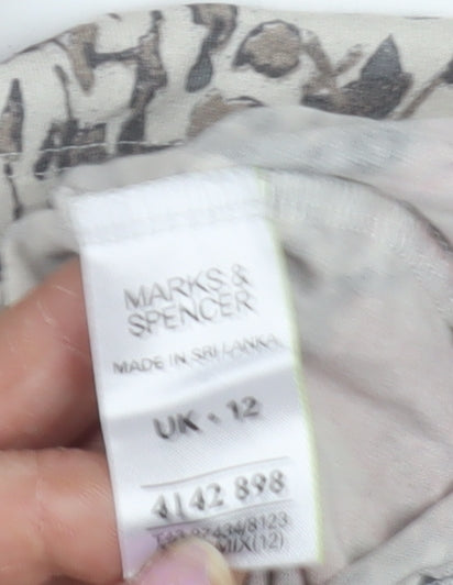 Womens UK Size 12 Marks and Spencer Multicoloured Basic Blouse