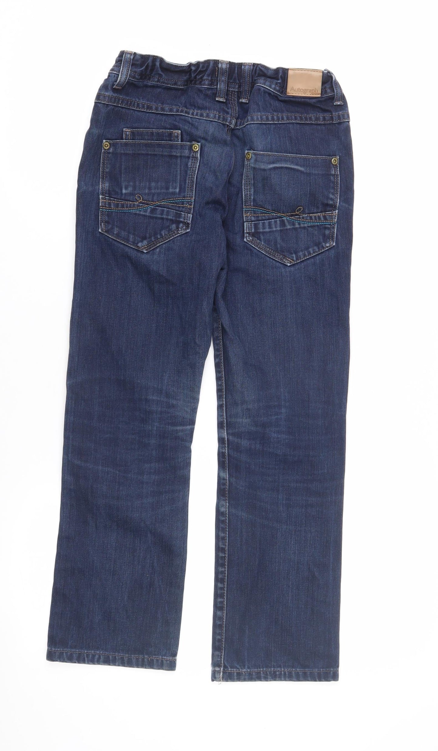 Marks and Spencer Girls Blue Straight Jeans 11 Years