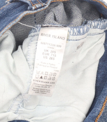 Mens UK Size 28 River Island  Straight Blue Jeans