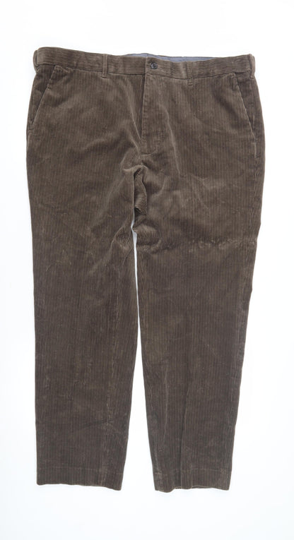 Marks and Spencer Brown Corduroy Trousers Men Size 12