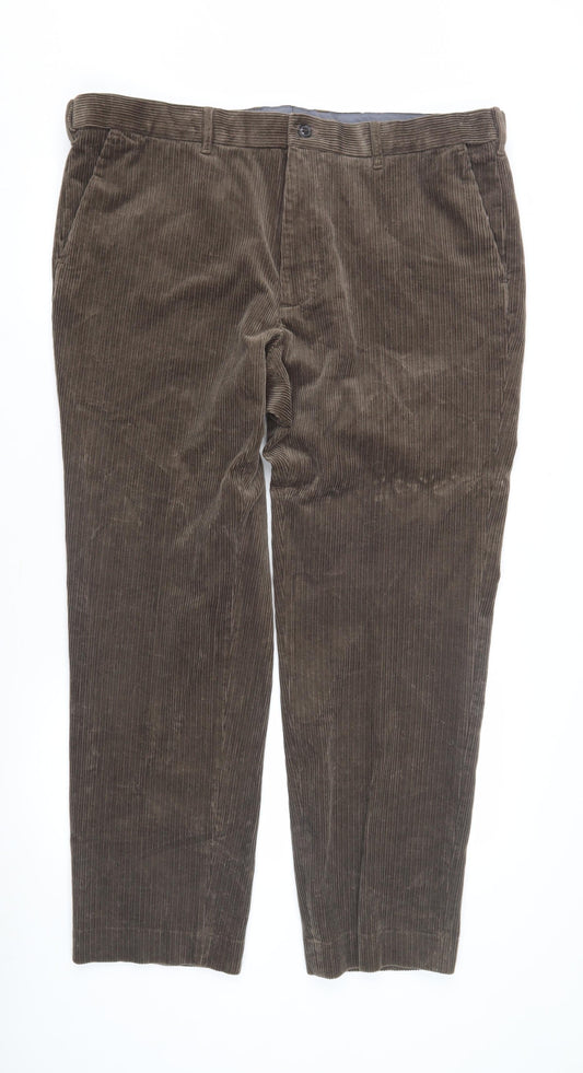 Marks and Spencer Brown Corduroy Trousers Men Size 12