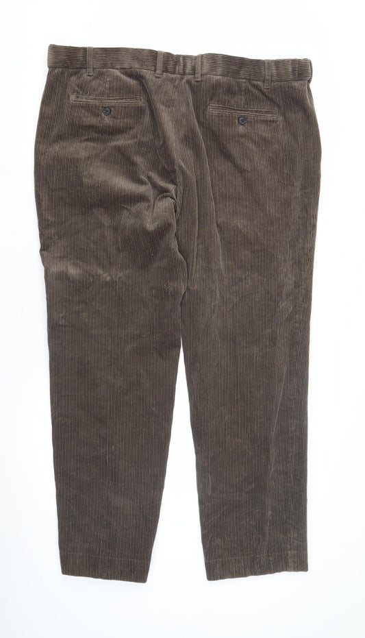 Marks and Spencer Brown Corduroy Trousers Men Size 12
