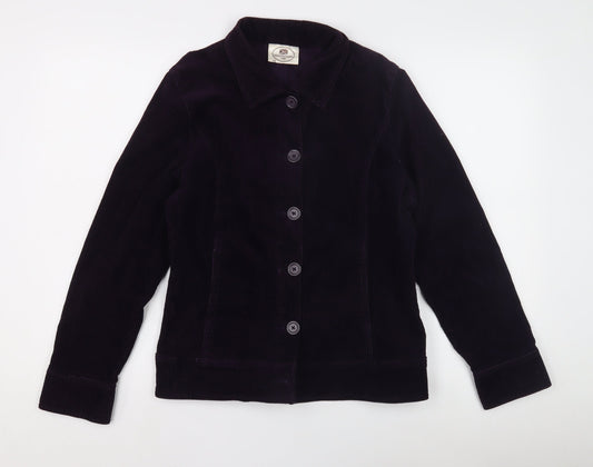 Nightingales Women’s Purple Corduroy Jacket Size 12