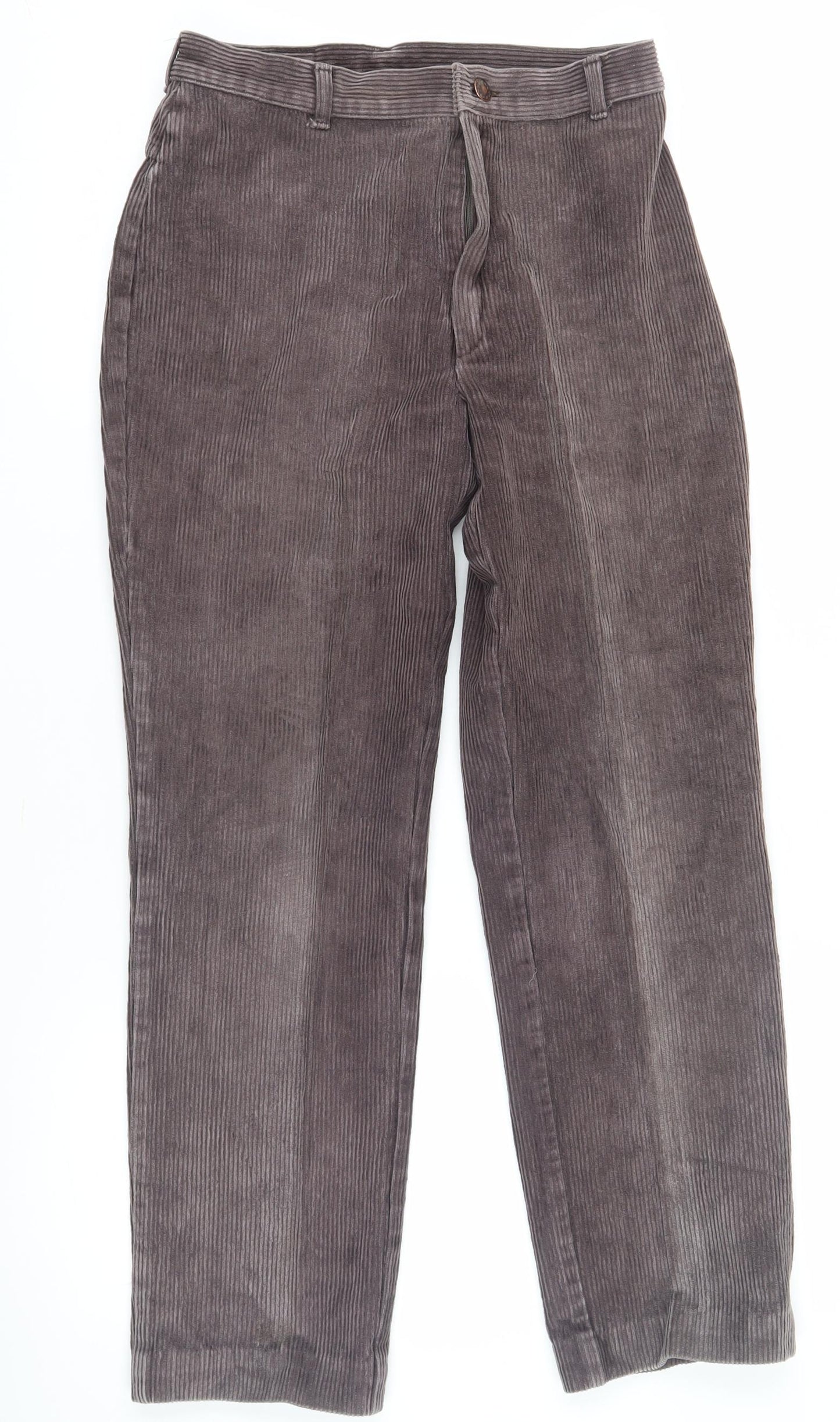 St Michael Women's Grey Corduroy Trousers Size 14