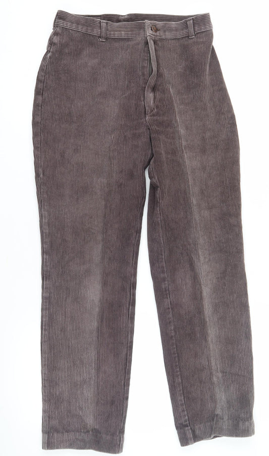 St Michael Women's Grey Corduroy Trousers Size 14