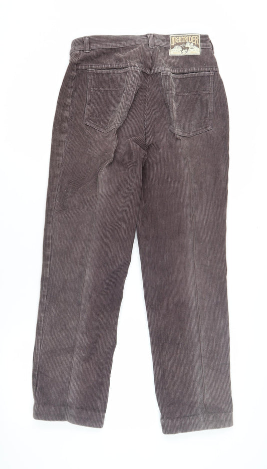 St Michael Women's Grey Corduroy Trousers Size 14