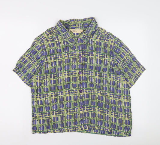 Womens UK Size 16 BHS Multicoloured Basic Button-Up
