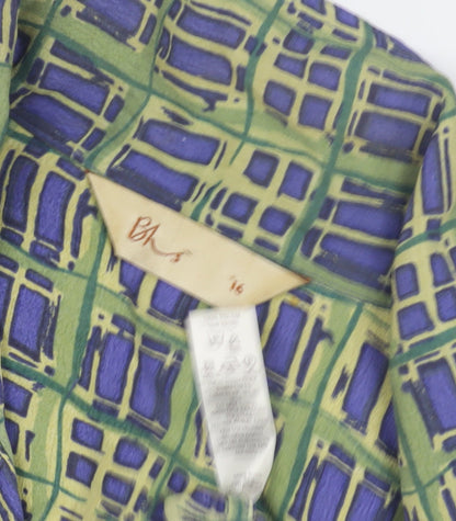 Womens UK Size 16 BHS Multicoloured Basic Button-Up