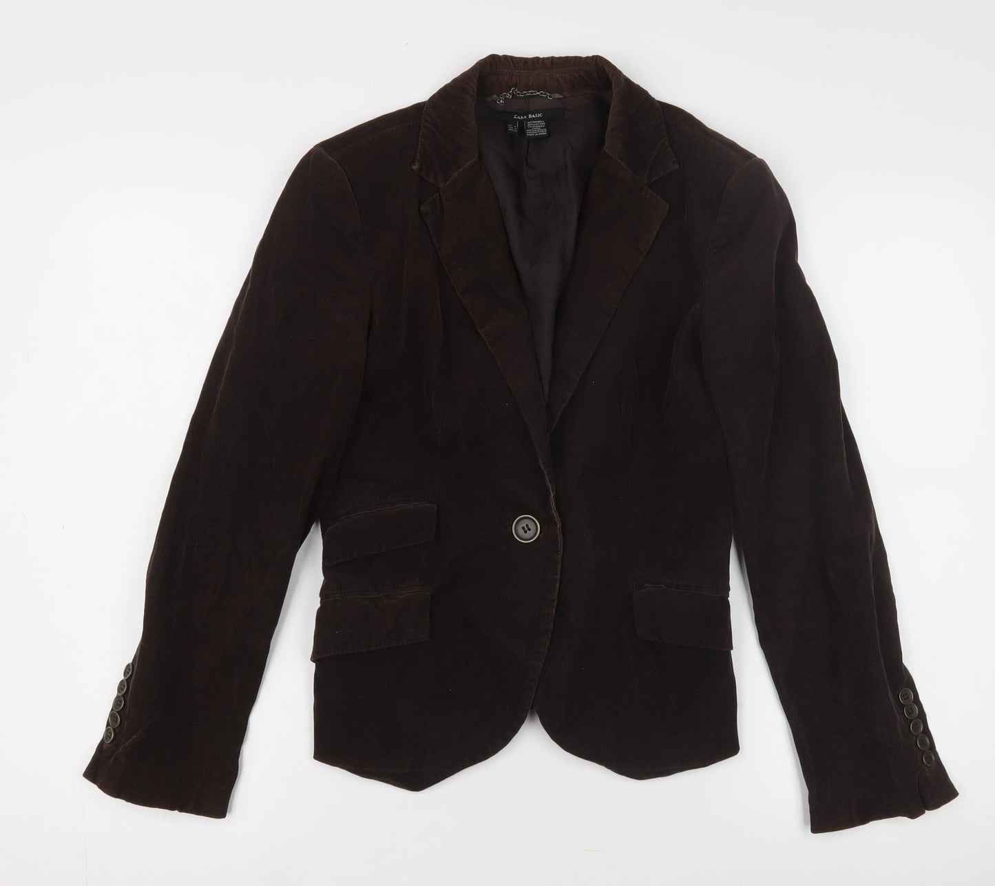 Womens UK Size 12 Zara Basic Brown Basic Jacket