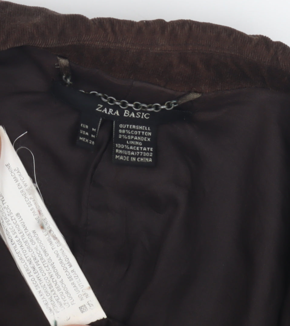 Womens UK Size 12 Zara Basic Brown Basic Jacket