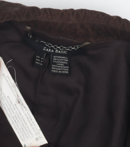 Womens UK Size 12 Zara Basic Brown Basic Jacket
