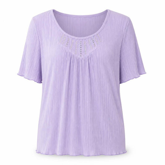 Womens UK Size 2XL Saloos Purple Basic Blouse