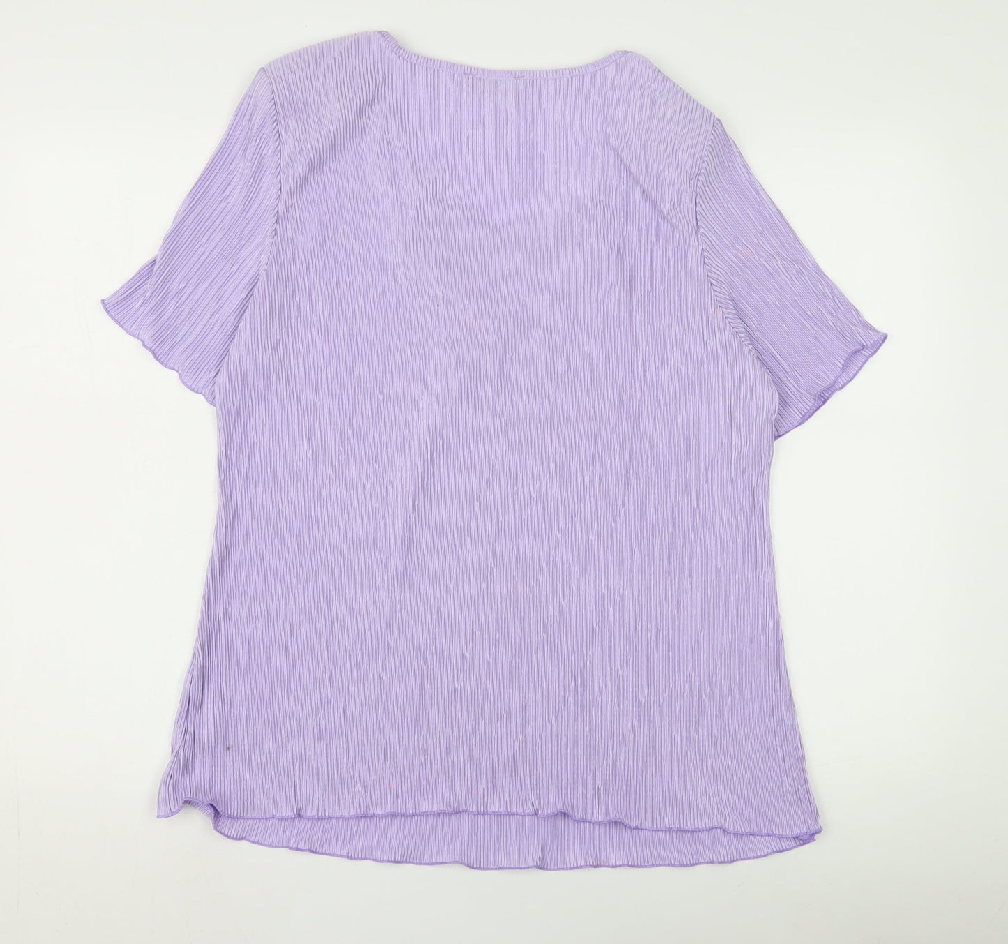 Womens UK Size 2XL Saloos Purple Basic Blouse