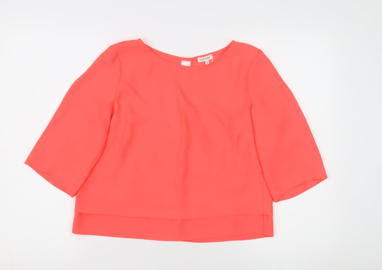Womens UK Size 8 River Island Pink Basic Blouse