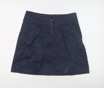 Esprit Women's Blue Skirt, Size 10, Button Closure