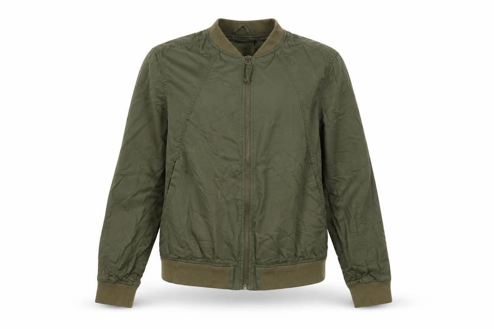 Womens UK Size 8 H&M Green Bomber Jacket