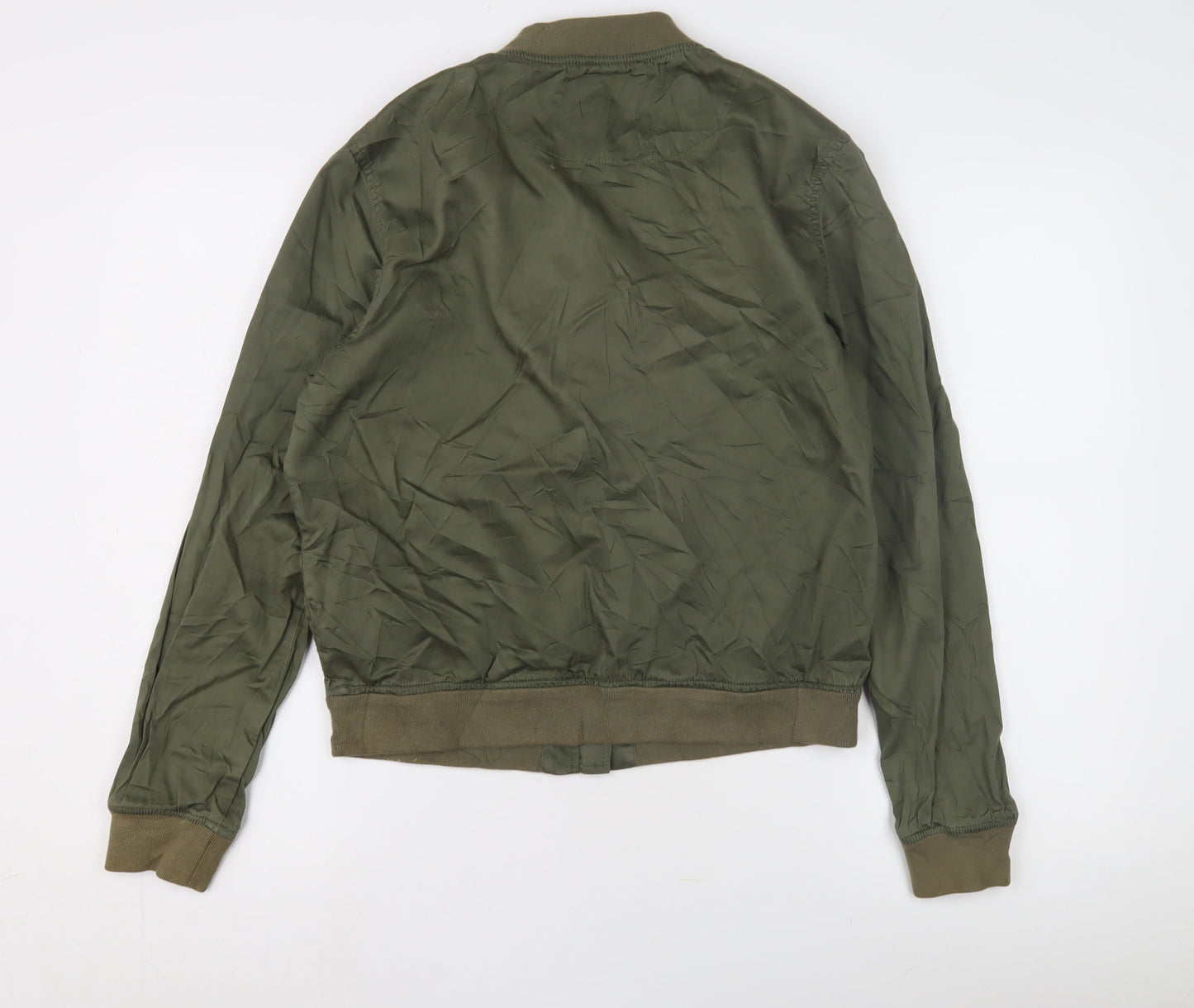 Womens UK Size 8 H&M Green Bomber Jacket
