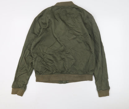 Womens UK Size 8 H&M Green Bomber Jacket