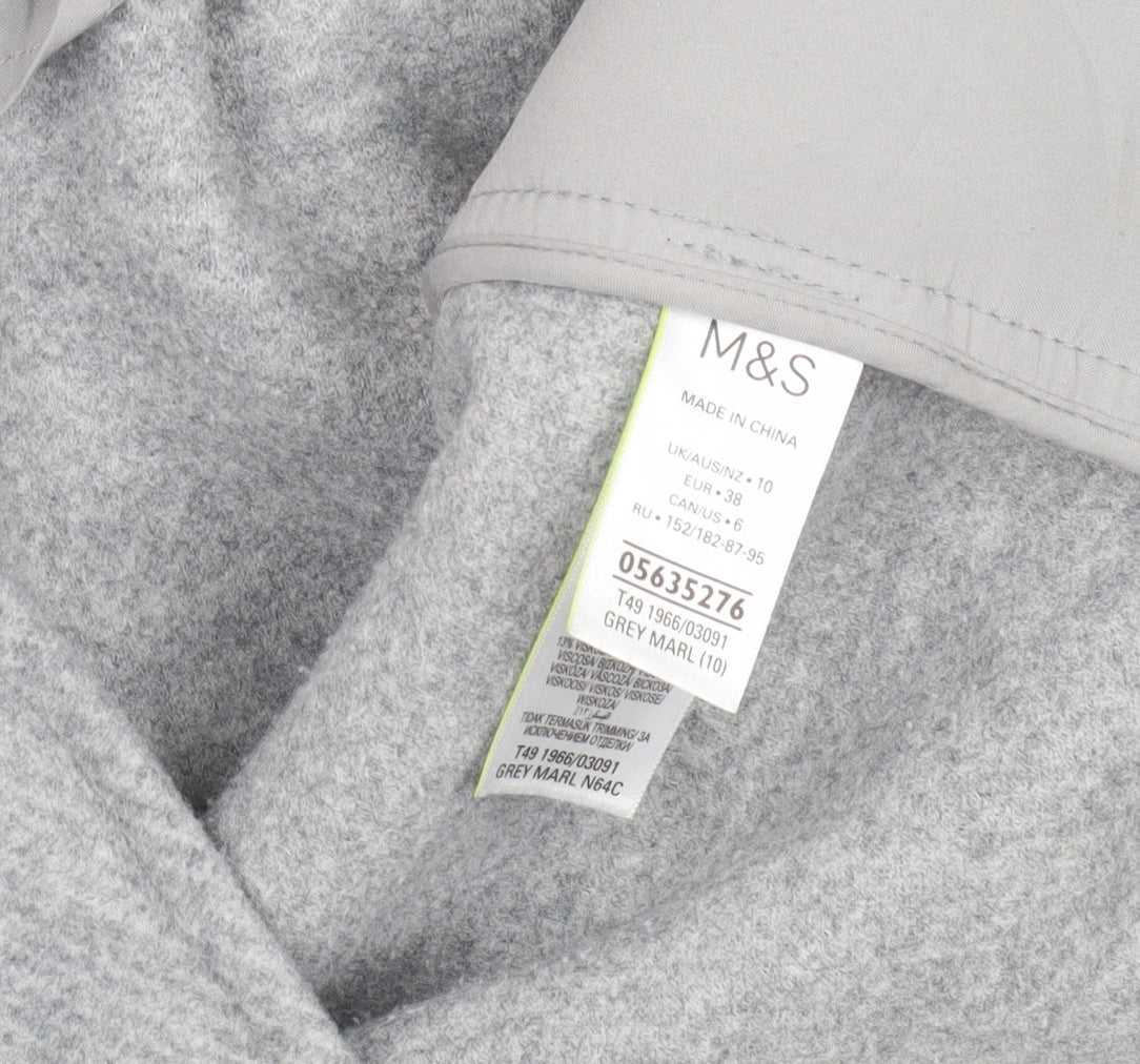 Womens UK Size 10 Marks and Spencer Grey Basic Jacket