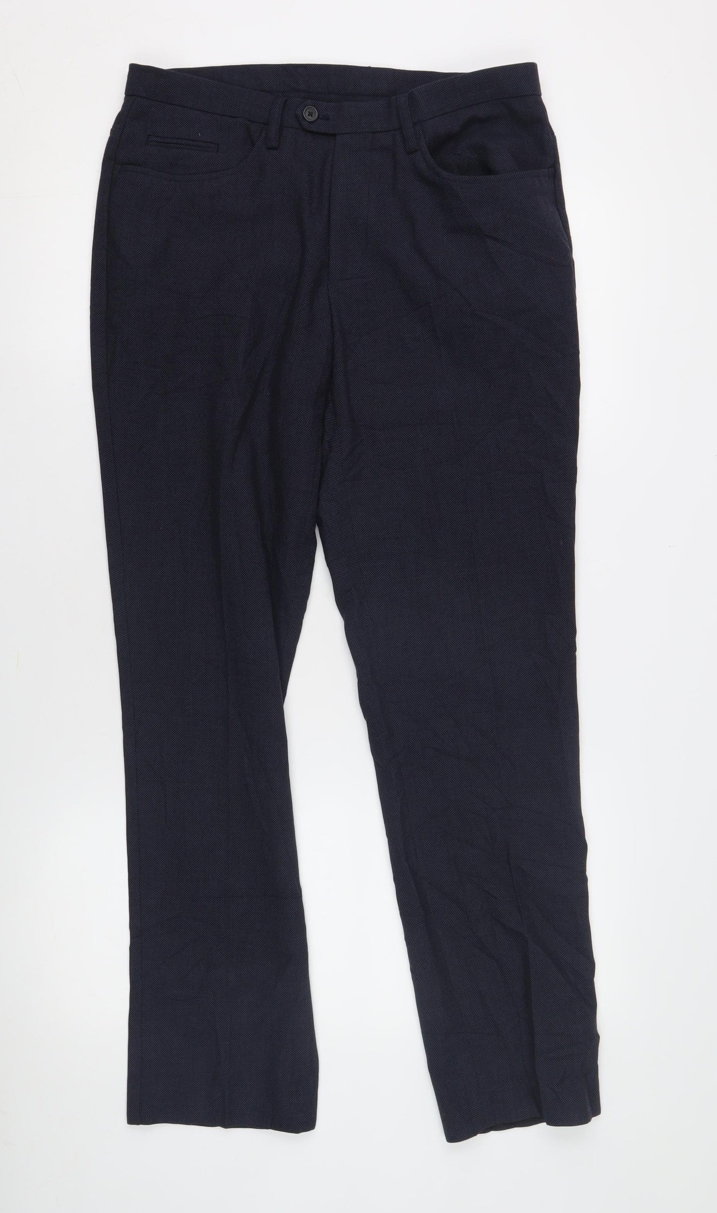 Next Men's Blue Trousers - Size 32, Classic Style