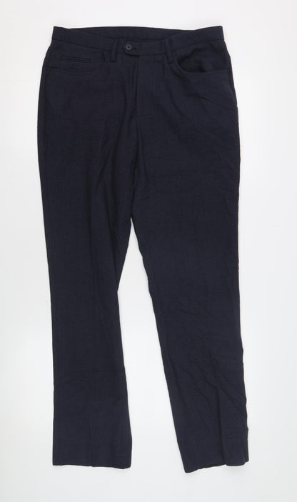 Next Men's Blue Trousers - Size 32, Classic Style