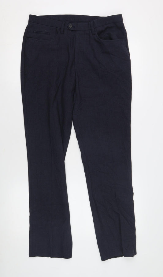 Next Men's Blue Trousers - Size 32, Classic Style