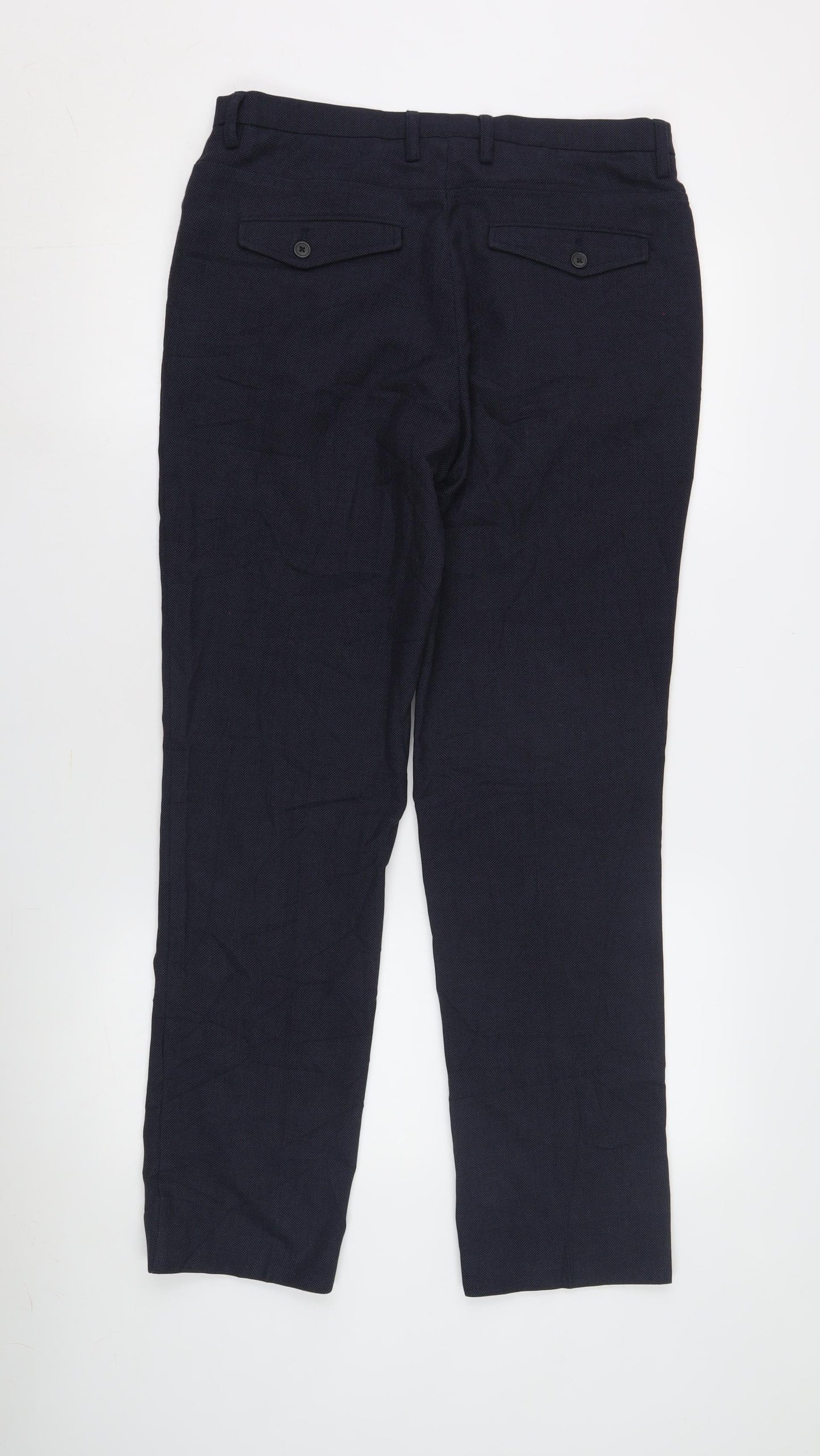 Next Men's Blue Trousers - Size 32, Classic Style