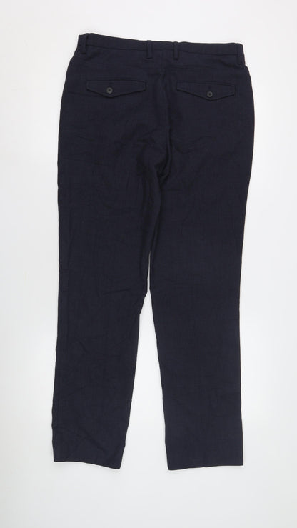 Next Men's Blue Trousers - Size 32, Classic Style