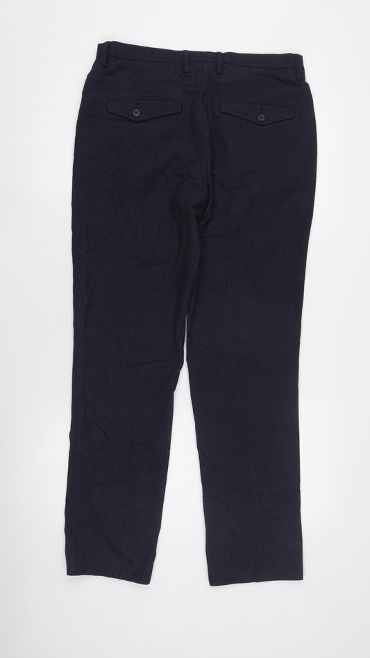 Next Men's Blue Trousers - Size 32, Classic Style