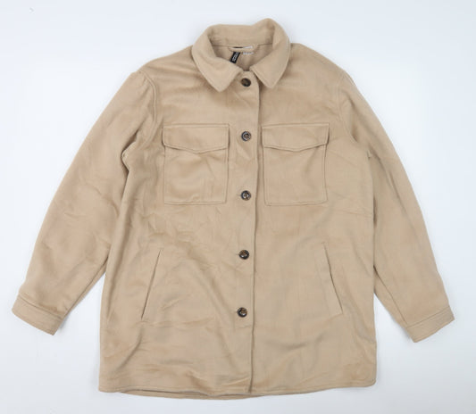 DIVIDED Women's Beige Fleece Jacket - Size S