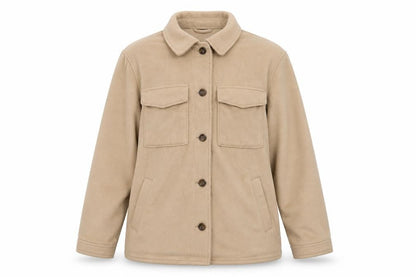 DIVIDED Women's Beige Fleece Jacket - Size S