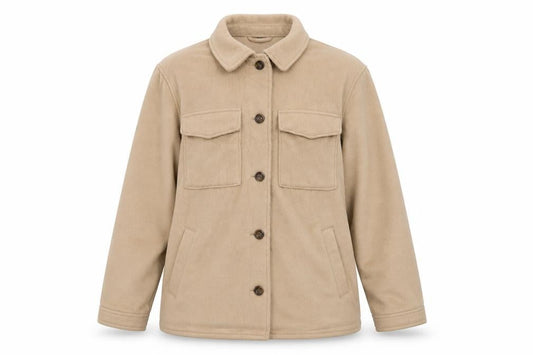 DIVIDED Women's Beige Fleece Jacket - Size S