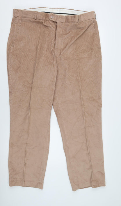 Premier Man Beige Corduroy Chino Trousers 36 in Waist