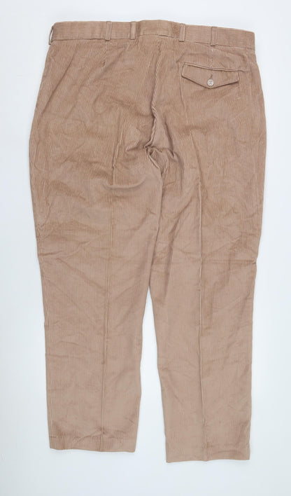 Premier Man Beige Corduroy Chino Trousers 36 in Waist
